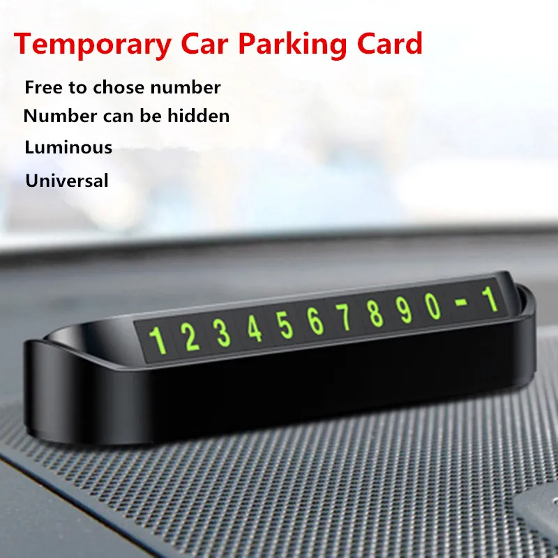 Светящаяся Автомобильная Временная парковочная карта 8 групп цифровая табличка
