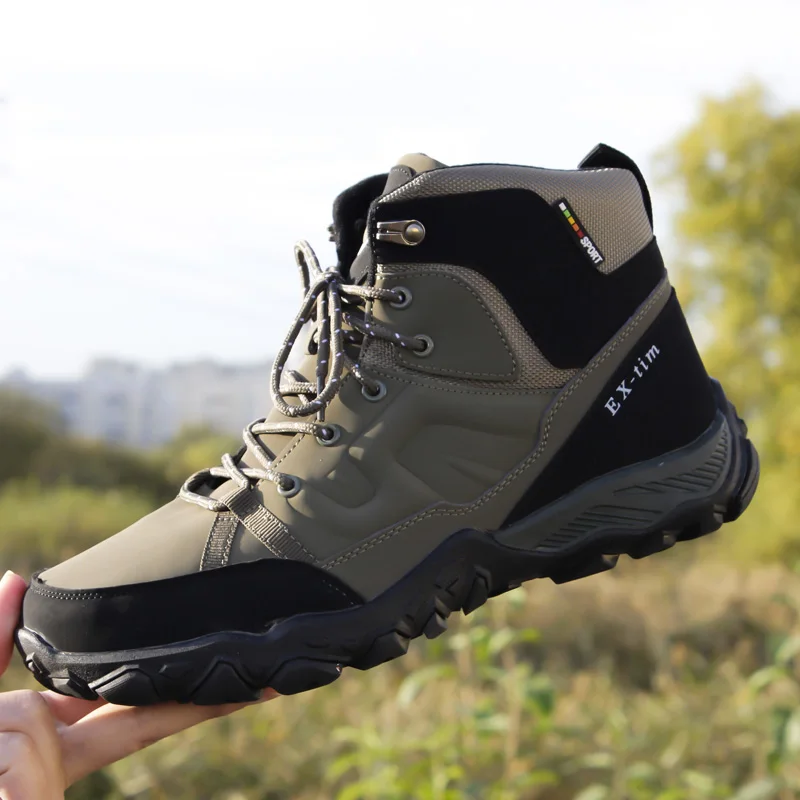 

Lcxmnd men's shoes cotton shoes winter Plush warm thickened fur one leisure high top shoes anti slip snow boots