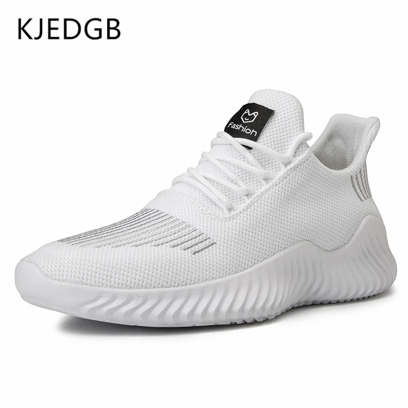 Кроссовки мужские однотонные черные белые серые дышащие сверхлегкие