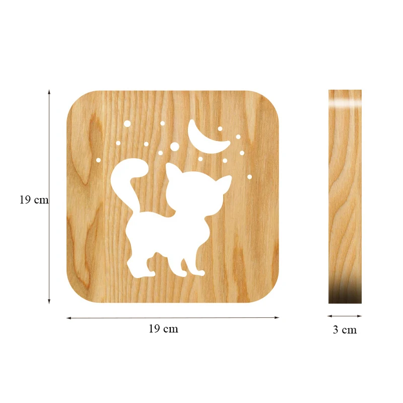 Modern Night Table Lamp Bedroom Bedside Creative Wood Led Desk Light Fixtures Art Deco tafellamp for Kid Children Christmas Gift - Цвет корпуса: H