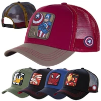 hot sale 20 styles anime cartoons mesh cap cotton baseball cap for men women trucker hat gorras casquette dropshipping