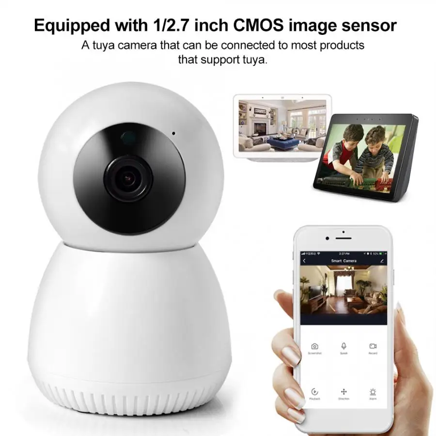 Wi-Fi 1080P HD Камера Ночное видение 2-полосная внутренняя камера домашнего наблюдения