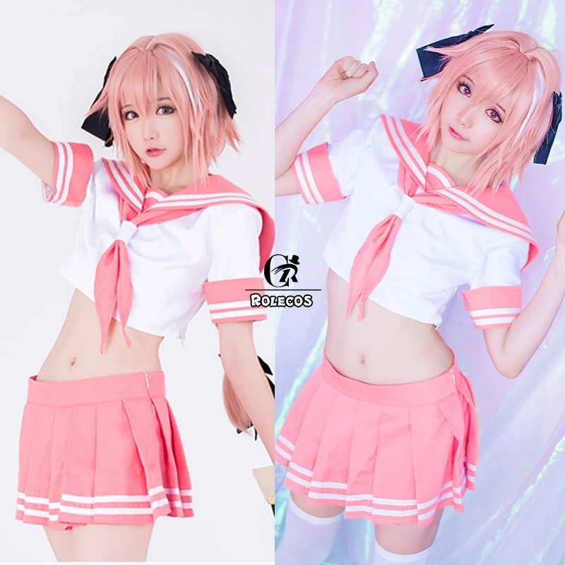 Костюм для косплея ROLECOS из игры Fate Apocrypha костюм астолфо Униформа школьная розовая