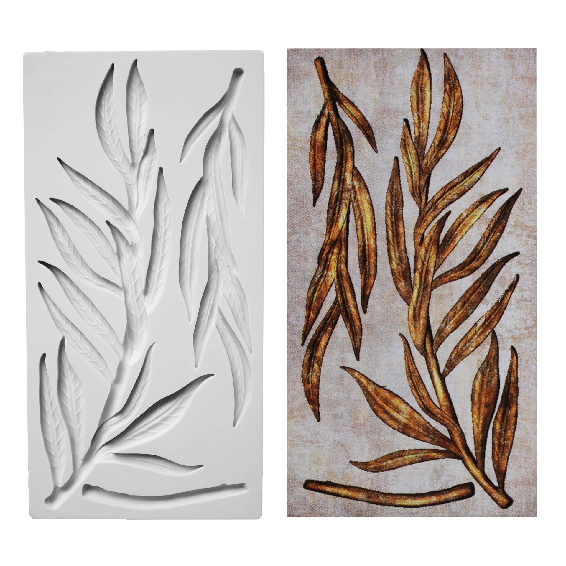 

Новые инструменты для выпечки, ветви, листья, растения, форма для шоколадного фондана силиконовая форма для шоколадного торта, силиконовая ...