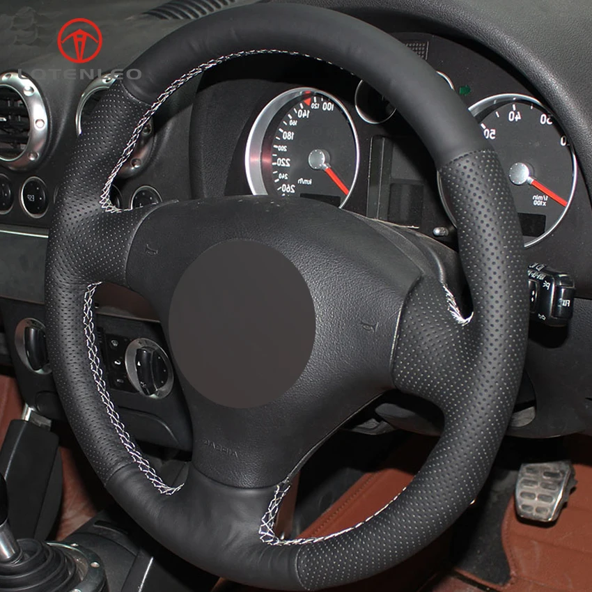 Чехол на руль LQTENLEO из черной искусственной кожи для Audi A3 2000 2003 A4 2005 RS 6 S4 2004 2006 TT 2001