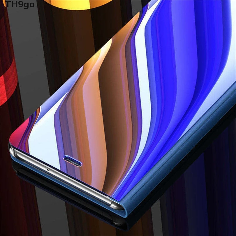Зеркальный чехол с подставкой для телефона Huawei Honor Play Note 10 9 8 Lite 7A Pro 7C V10 N9 9i