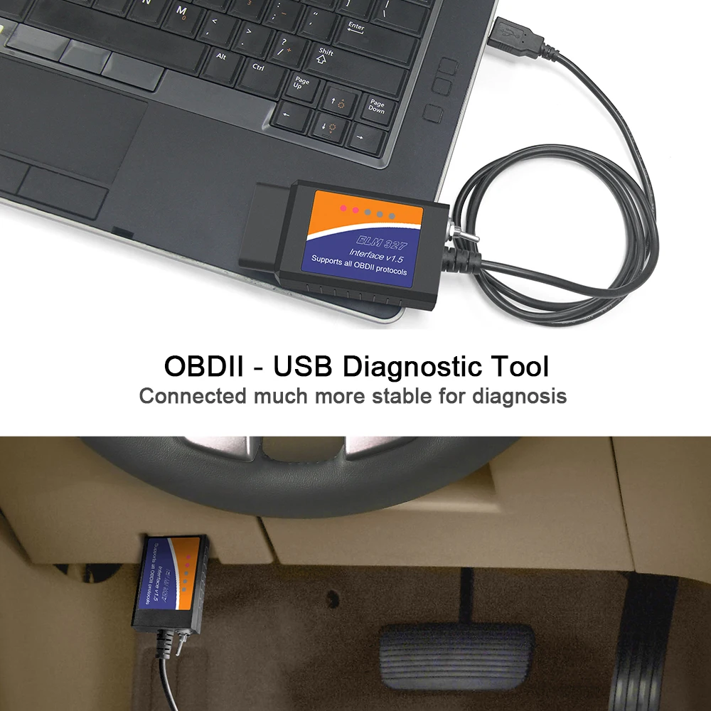 ELM327 OBD2 сканер elm 327 USB v1.5 Bluetooth считыватель кодов автомобильный диагностический