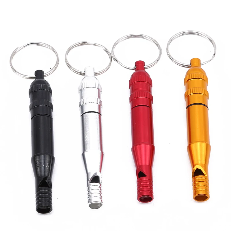 

2Pcs / Pack New Outdoor Multi-function Survival Whistle Aluminum Alloy Two Training Whistle Emergency Safety Survival Whistle