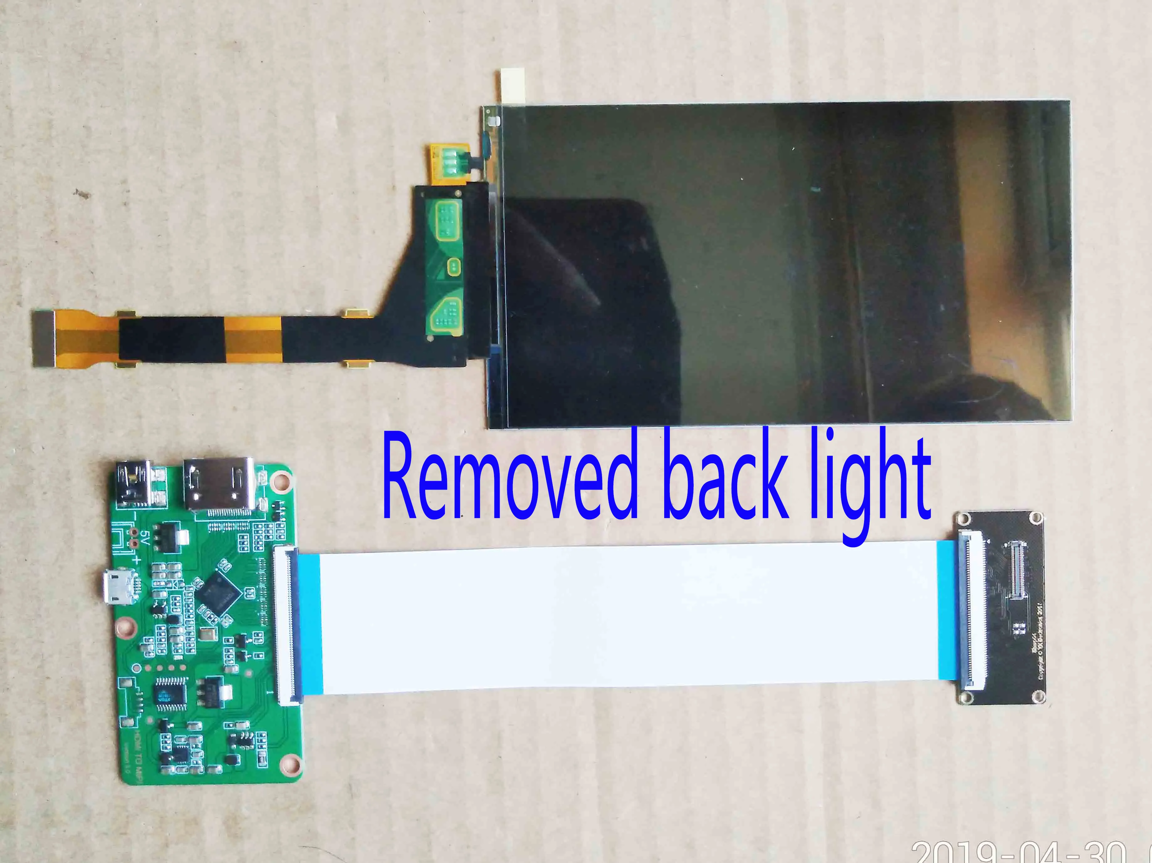 5.5 50hz no BL 5,5/6 дюймов 2K HDMI ips lcd комплект 1440*2560 MIPI к HDMI дисплей комплект для 3d принтера DIY проектор второй дисплей Raspberry Pi - Цвет: 5.5 50hz no BL