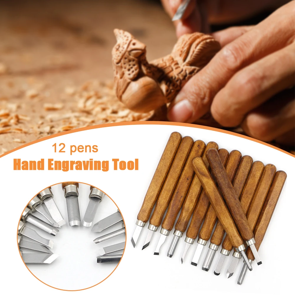 

12 PCS for wood carving chisels wood carving tools wood carving olive carving knives hand knife tool set
