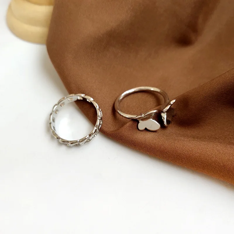 

Trendy Fashion Butterfly Suit Ring Ladies Elegant Opening Ins Wind Index Finger Ring Simple Wild Adjustable Jewelry Wholesale