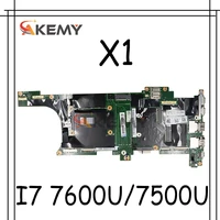 akemy for lenovo thinkpad x1 carbon 5th 2017 notebook motherboard nm b141 motherboard cpu i7 7600u7500u ram 8gb 100 test