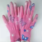 NMSafety 3 пары, садовые рабочие перчатки с цветочным принтом, Полиэстеровая подкладка с покрытием, ПУ модные перчатки для женщин