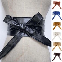 elegant concise style women belt beautiful adjustable faux leather girls belt for dating