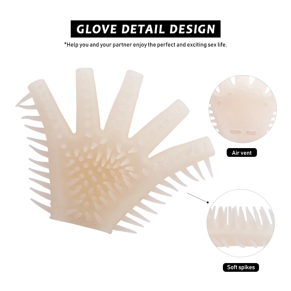 Силиконовые перчатки EXVOID с шипами эротические секс-игрушки для пар товары флирта