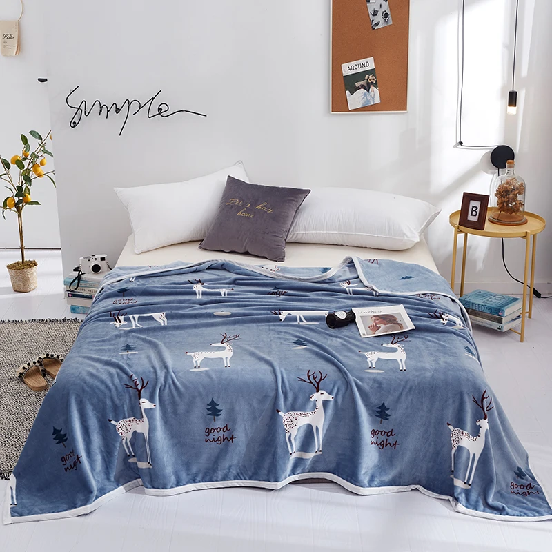 Одеяла с оленями Мультяшные стеганые одеяла двойные Полноразмерные королевские