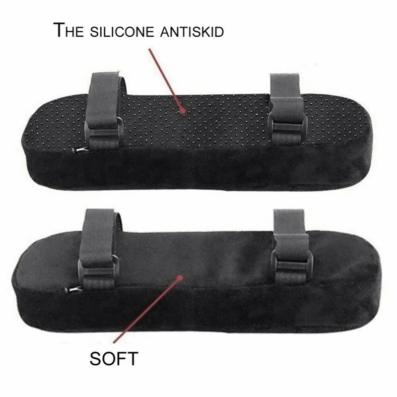 2Pcs Chair Armrest Pad Memory Foam Comfy Office Arm Rest Cover for Elbows |
