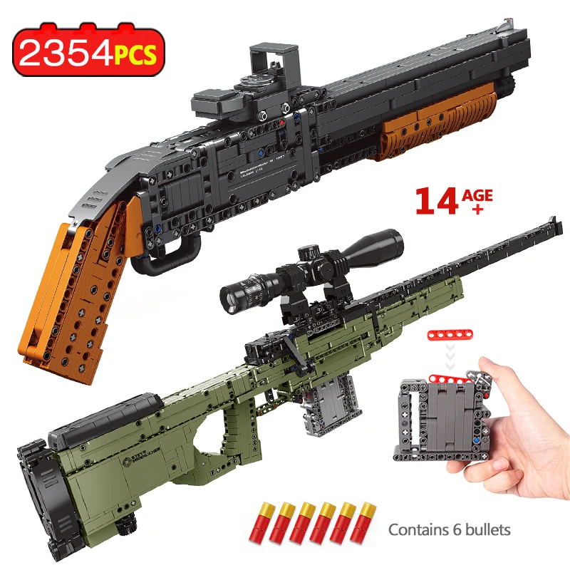 Pistol Power GUN SWAT Military Army Model Building Blocks Brick Set Can Fire Weapon Compatible Creative Toys Boys Gift | Игрушки и хобби