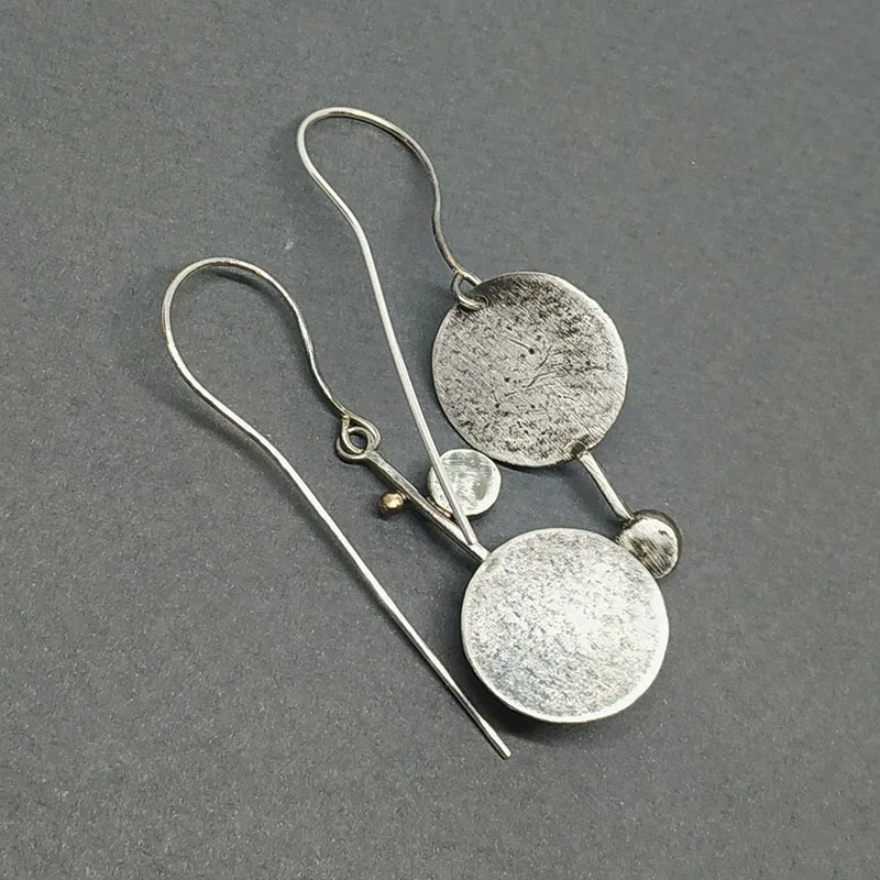 Асимметричные Длинные серьги с крючком оранжевые круглые из камня креативное