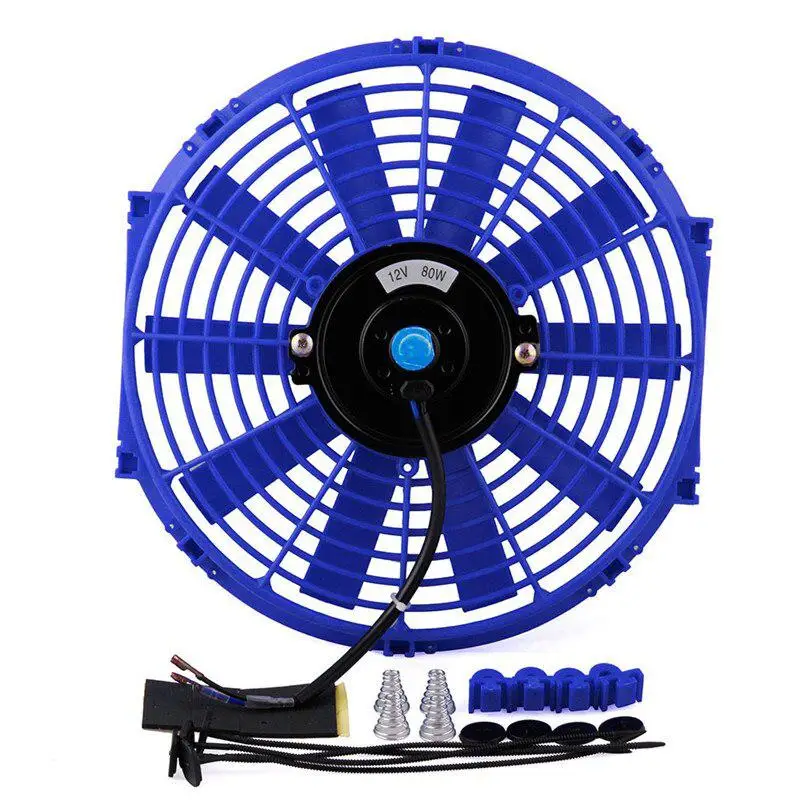 12 дюймов В Универсальный Мощный электрический радиатор для гоночного автомобиля