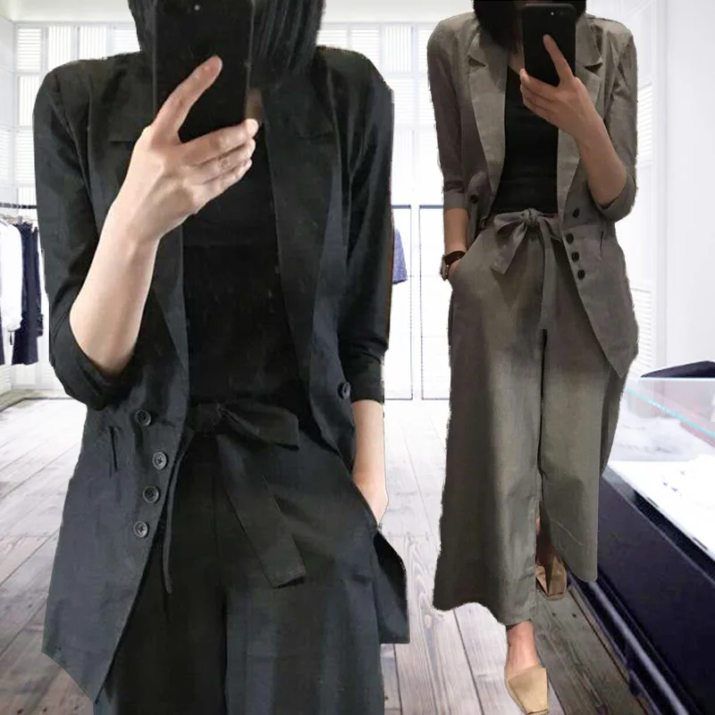 Женские комплекты обычный отложной воротник карманы пуговица двубортная молния