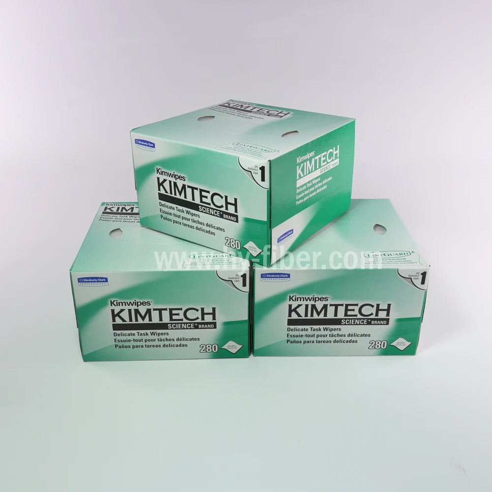 Kimtech Science Kimwipes с низким уровнем пыли протирающая бумага, волоконная чистая бумага, FTTH инструменты 5 коробок