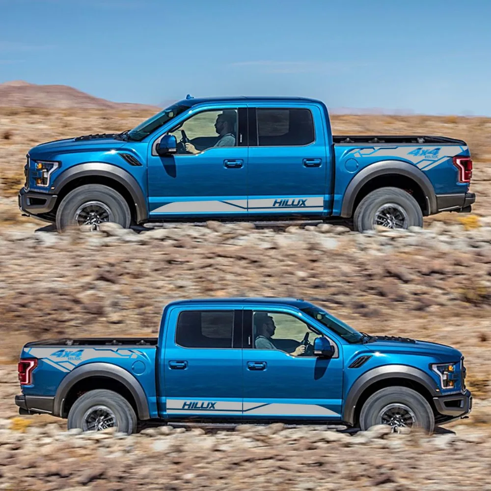 Внедорожные гоночные полосатые автомобильные наклейки для Toyota Hilux Revo Vigo авто