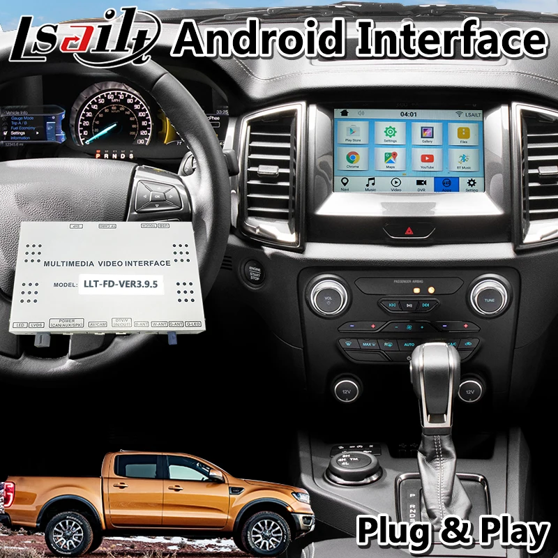 Автомобильный GPS Навигационный интерфейс Lsailt на Android для системы Ford Ranger SYNC 3 2016 2020