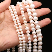 natural freshwater round a white pearl beads for diy bracelet necklace earring accessories jewelry making women gift