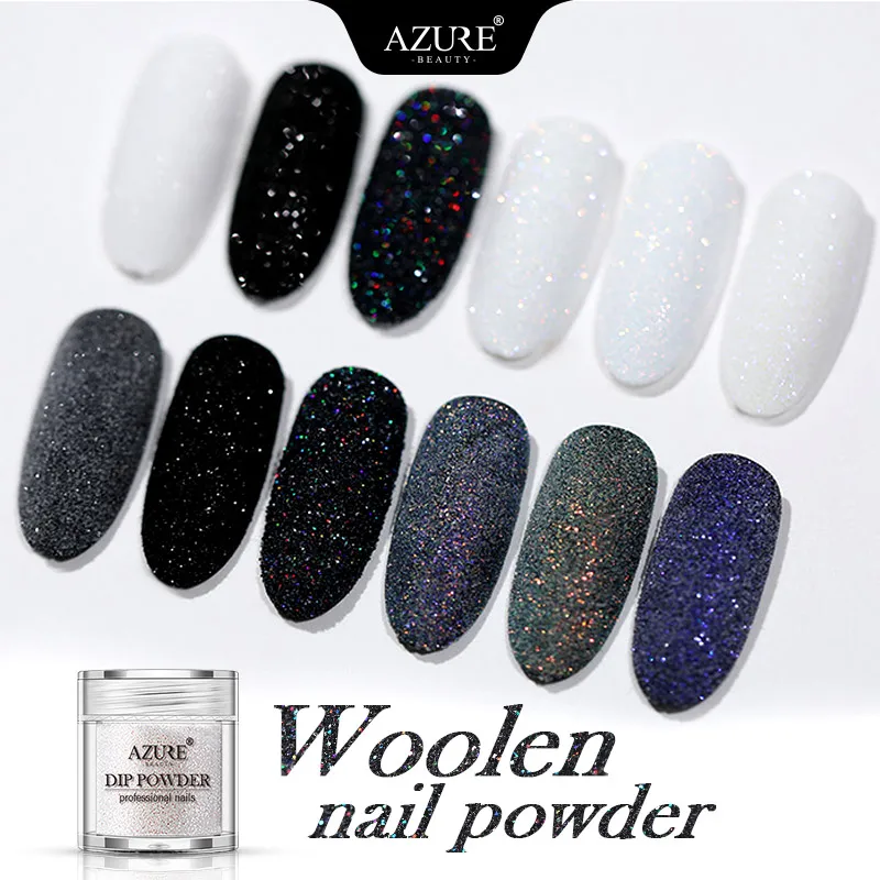 Azure Beauty новейшая лазерная голографическая пудра для ногтей Dipping DIY Дизайн
