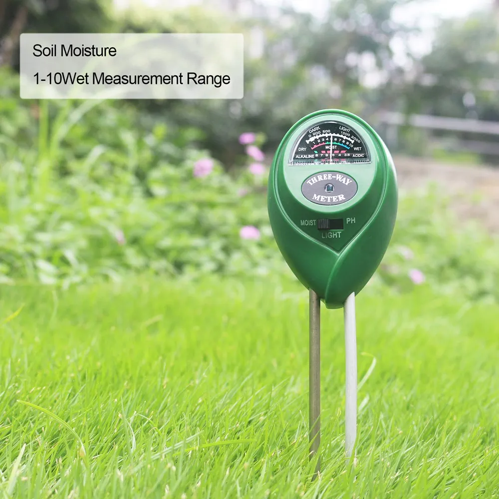 

3 in 1 soil PH meter Moisture/Light/pH Test Acidity humidity sunlight garden plants Flowers moist tester instrument tool