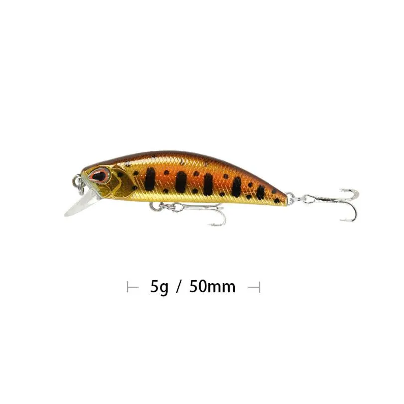 

1PCS 5.5cm/5g 15 Color Mini Hot Sale 3D Paint Stereo Fish Eye With High Quality Steel Hook Simulation Sinking Mino Fishing Bait