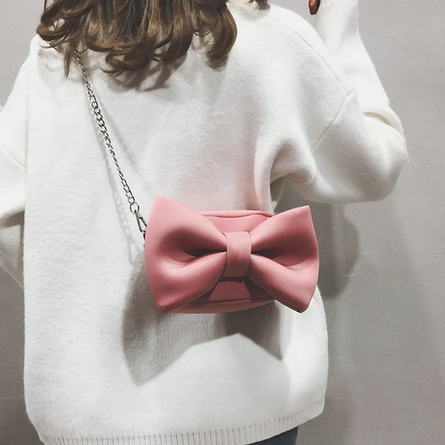 Милые забавные женские сумки на плечо с бантиком роскошные Сумки из