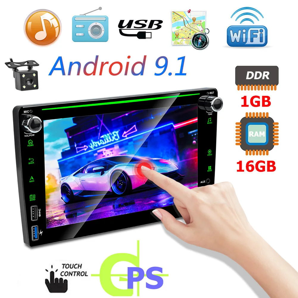 

T3 8 inch Touch Screen Car Audio Stereo FM Radio Receiver Bluetooth-compatible WiFi Auto Multimedia Audio Video HD MP5 Player