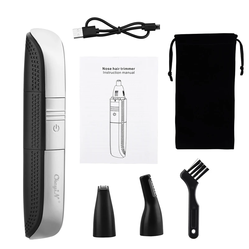 

CkeyiN Portable 3 In 1Nose Hair Trimmer Electric Hair Clipper Beard Nose Eyebrow Trimmer Rechargeable Whole Body Washable Shaver