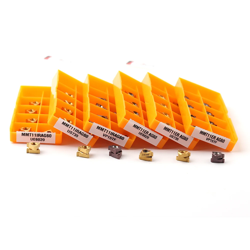 10PCS MMT 16IR 16ER AG60 VP15TF UE6020 US735 thread turning tool carbide blade CNC lathe slotted knife 11ERAG60 11IRAG60 - купить по