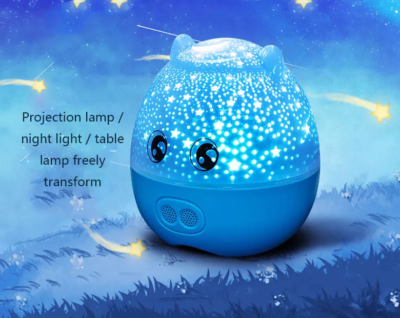 Cartoon pig USB Bluetooth Home planetarium sound Music Box Light projector Lamp Glow in the dark Surprise gift for daughter |