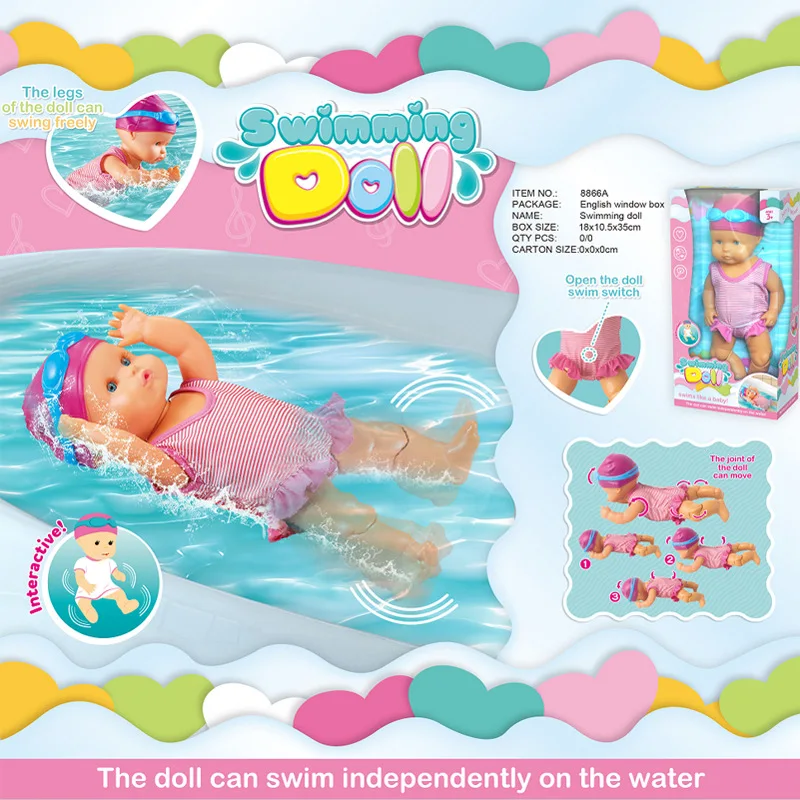 Автоматически несколько независимых стилей плавания Электрический Водонепроницаемый Ванная комната Пляж Бассейн летняя игра игрушка кук... от AliExpress RU&CIS NEW