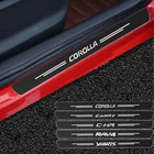 Автомобильная наклейка из углеродного волокна, лента для защиты от царапин и порога двери автомобиля, водонепроницаемая Наклейка для Toyota Camry Corolla C-hr Yaris