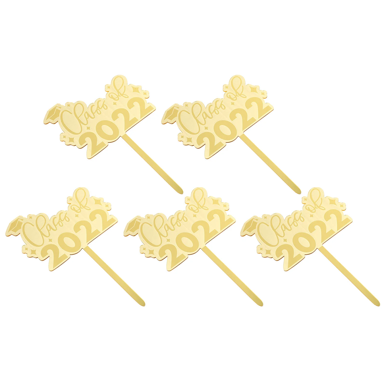 

5Pcs Unique Party Cake Topper Dessert Baking Adorn Graduation Photo Taking Prop