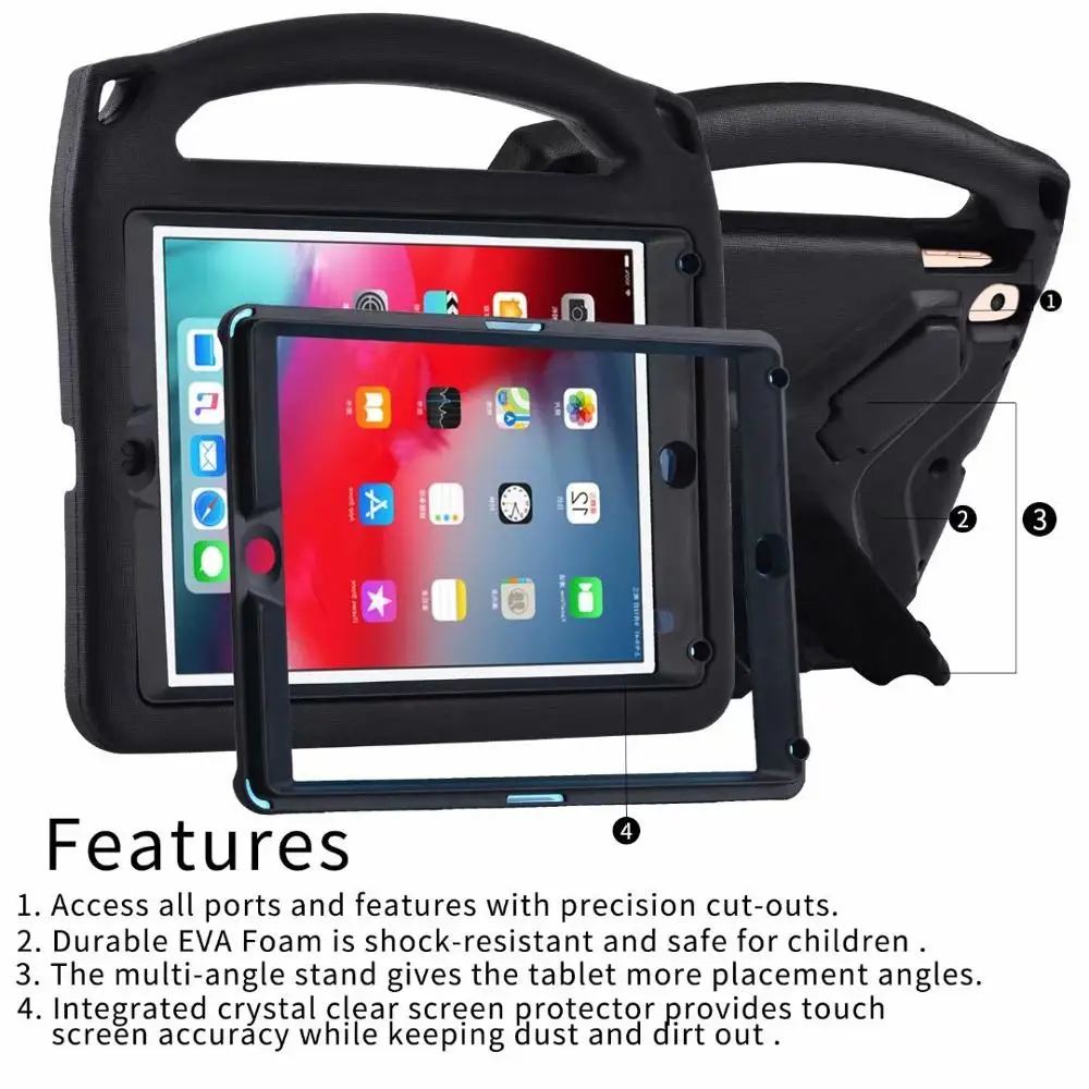 Детский противоударный чехол из вспененного этилвинилацетата с ручкой для ipad 9 7