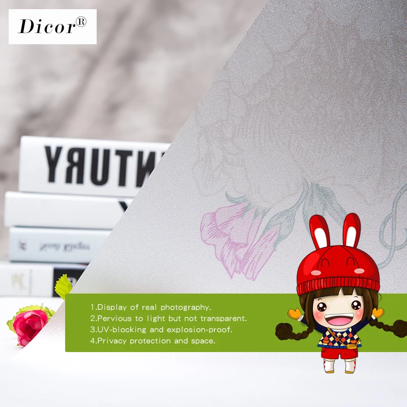 Статического цепляться витражная плёнка на стекла окна матового и непрозрачные