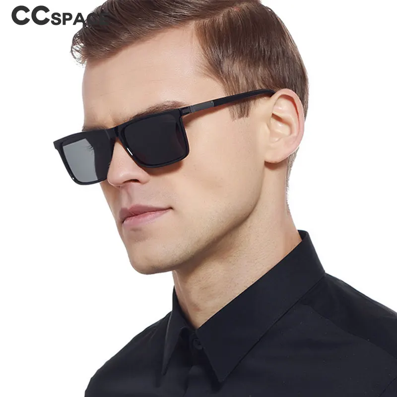 45968 пластиковые титановые поляризованные Квадратные Солнцезащитные очки для