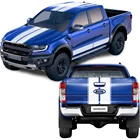 Виниловые автомобильные наклейки, спортивные длинные наклейки на капот, боковая дверь, крыша, багажник, полоса, графический рисунок для Ford Ranger 2015, 2016, 2017, 2018, 1-5 шт.