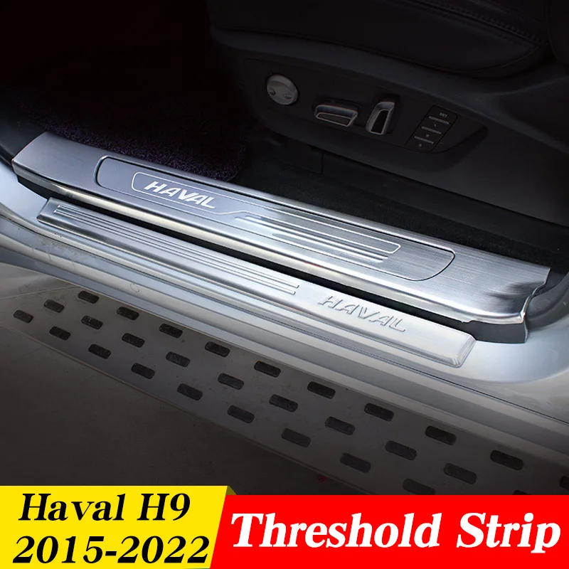 

Car Threshold Strip For GWM Great Wall Haval H9 2015-2022 Stainless Steel Anti Scratch Door Sill Protection Bumper Styling