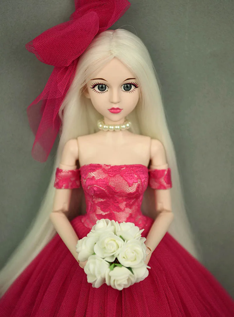 Белая Серебристая кукла Синьи обнаженные волосы 1/4 BJD 3D реалистичные глаза голые
