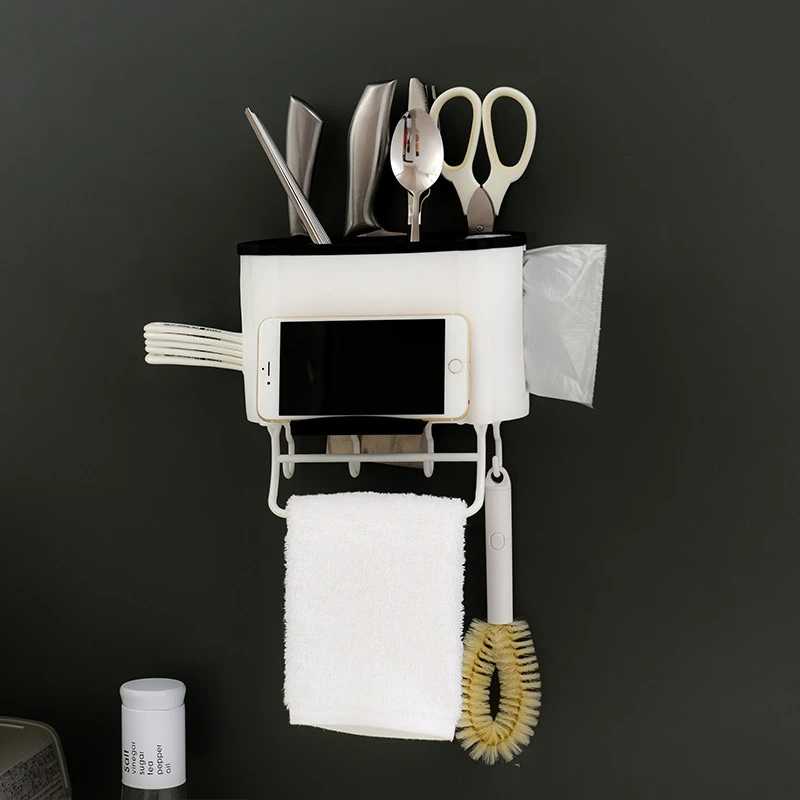 Настенная посуда ложка палочки для еды сливная стойка хранения с крюком