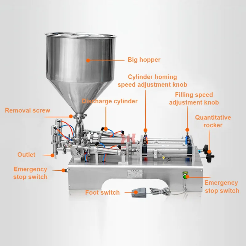 10 100 мл машина для наполнения двойной пасты электрическая пневматическая