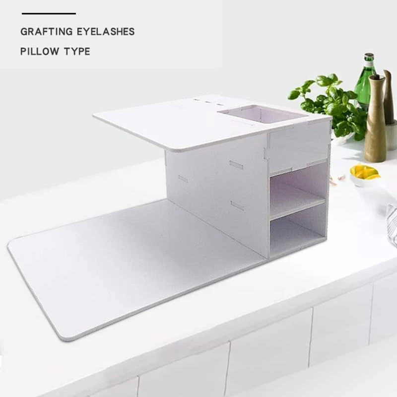 

Eyelash Extension Pillow Shelf Stand White Display Cabinet Makeup Tool Organizer for Eyelash Extension Pillow