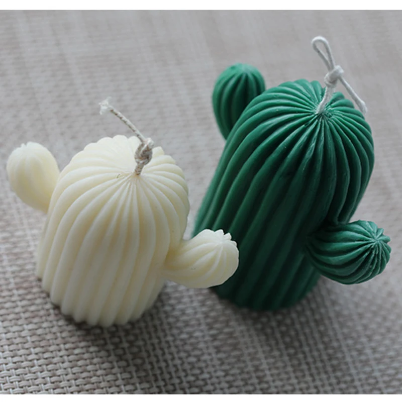 

Handmade Cactus Silicone Candle Mold 2 Sizes Aromatherapy Fragrance Plaster Making Supplies Homemade DIY Gum Paste Chocolate